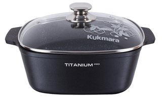 Кастрюля KUKMARA "Titanium Pro" 5.5 л., арт. ккт551а