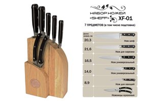 Набор ножей "Tima" из 6 предметов. Серия «Sheff»
