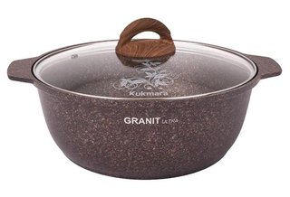 Кастрюля жаровня KUKMARA "Granit Ultra" 5 л., арт. жга52а